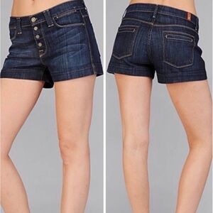 7 For All Mankind‎ Biancha Dark Wash Denim Shorts - Size 26